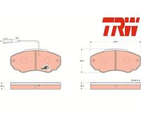 FRONT BRAKE PADS SET LEFT & RIGHT SIDE GDB1517 TRW I