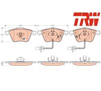 FRONT BRAKE PADS SET LEFT & RIGHT SIDE GDB1554 TRW I
