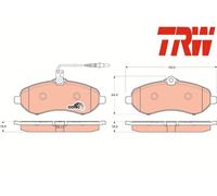 FRONT BRAKE PADS SET LEFT & RIGHT SIDE GDB1718 TRW I