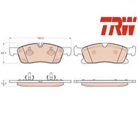FRONT BRAKE PADS SET LEFT & RIGHT SIDE GDB1955 TRW I