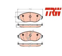FRONT BRAKE PADS SET LEFT & RIGHT SIDE GDB2219 TRW I