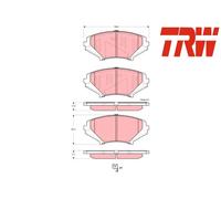 FRONT BRAKE PADS SET LEFT & RIGHT SIDE GDB3356 TRW I