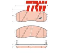 FRONT BRAKE PADS SET LEFT & RIGHT SIDE GDB3433 TRW I