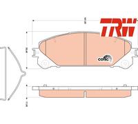 FRONT BRAKE PADS SET LEFT & RIGHT SIDE GDB3484 TRW I