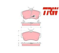 FRONT BRAKE PADS SET LEFT & RIGHT SIDE GDB4118 TRW I