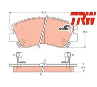 FRONT BRAKE PADS SET LEFT & RIGHT SIDE GDB729 TRW I