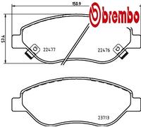 FRONT BRAKE PADS SET LEFT & RIGHT SIDE P 23 178 BREMBO I