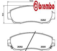 FRONT BRAKE PADS SET LEFT & RIGHT SIDE P 28 068 BREMBO I