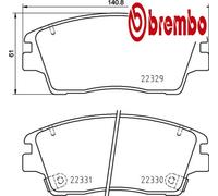 FRONT BRAKE PADS SET LEFT & RIGHT SIDE P 30 096 BREMBO I