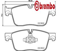 FRONT BRAKE PADS SET LEFT & RIGHT SIDE P 36 031 BREMBO I