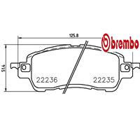 FRONT BRAKE PADS SET LEFT & RIGHT SIDE P 49 055 BREMBO I