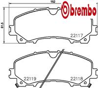 FRONT BRAKE PADS SET LEFT & RIGHT SIDE P 56 106 BREMBO I