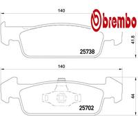 Brake pads P 68 060 BREMBO for DACIA RENAULT