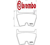 FRONT BRAKE PADS SET LEFT & RIGHT SIDE P 85 138 BREMBO I