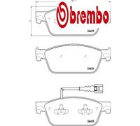 FRONT BRAKE PADS SET LEFT & RIGHT SIDE P 85 141 BREMBO I