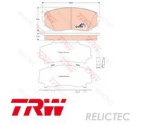 Fits TRW GDB3471 BRAKE PADS /RH/F/MAZDA CX7 07- UK Stock