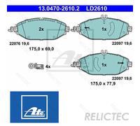 Brake pads 13.0470-2610.2 ATE for MERCEDES-BENZ C-CLASS C-CLASS T-Model E-CLASS