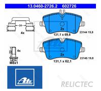 ATE Brake pad set excl. wear warning contact 13.0460-2726.2 Brake pads,Brake pad set, disc brake MERCEDES-BENZ,C-Klasse Limousine (W203)