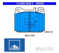 BRAKE PAD SET DISC BRAKE 13.0460-9028.2 FOR MERCEDES-BENZ 123/T-Model/Break 3.0L