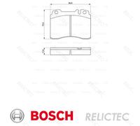 BOSCH 0 986 460 966 Brake pad set