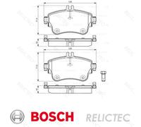 Brake Pads Set fits MERCEDES B180 W246 1.6 Front 11 to 18 M270.910 Genuine Bosch