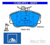 Brake pads 13.0460-2975.2 ATE for MERCEDES-BENZ C-CLASS C-CLASS T-Model