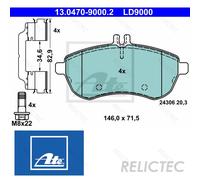 Front Brake Pads Set MB:W204,S204,W212,S212,C,E 0064207120 0054200820 0074201620