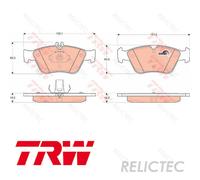 Brake pads GDB1205 TRW for MERCEDES-BENZ S-CLASS Coupe C-CLASS E-CLASS SLK CLK