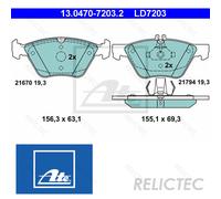 Brake pads 13.0470-7203.2 ATE for MERCEDES-BENZ E-CLASS S-CLASS E-CLASS T-Model