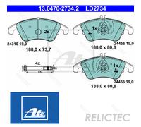 Brake pads 13.0470-2734.2 ATE for MERCEDES-BENZ CLS SLK C-CLASS E-CLASS SLC