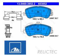 Front Brake Pads Set MB:X204,GLK 0054204820 A0054204820 0074206620 A0054209220