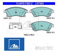 Front Brake Pads Set Opel Chevrolet Vauxhall:ASTRA J,Mk VI 6,CRUZE,AVEO 13301207