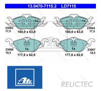 Front Brake Pads Set Opel Vauxhall:ASTRA G,Mk IV 4,ZAFIRA Mk I 1,A 93188726