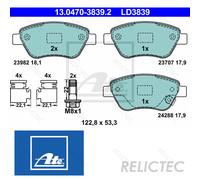 Brake pads 13.0470-3839.2 ATE for OPEL CORSA D CORSA D Hatchback Van ADAM