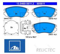Front Brake Pads Set Opel Vauxhall Saab Chevrolet:INSIGNIA A,9-5,MALIBU 13237750