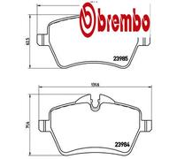 Brake pads P 06 051X BREMBO for MINI MINI Roadster MINI Convertible MINI
