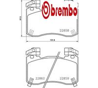 BREMBO P 30 113 Brake pad set