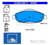 Front Brake Pads Set Peugeot:308,SW,3008,CC 425426 1613259380 425393