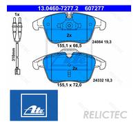 Front Brake Pads Set Peugeot:508,SW 4254A7 1610103780 425438