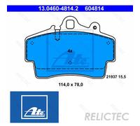 Brake pads 13.0460-4814.2 ATE for PORSCHE BOXSTER