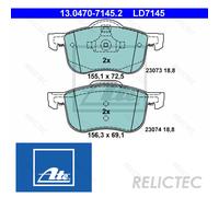 Front Brake Pads Set Volvo:S60 I 1,V70 II 2,S80 I 1,XC70 CROSS COUNTRY 8634921
