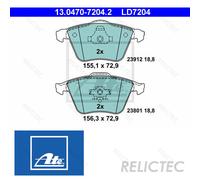 Front Brake Pads Set Volvo Saab Mazda Ford:9-3,V40,V50,S40 II 2,C70 II 2,9-3X