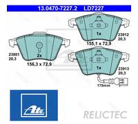 BRAKE PAD SET DISC BRAKE 13.0470-7227.2 FOR VW GOLF/VAN/VI/Van/Convertible 1.2L