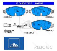 Brake pads 13.0460-2785.2 ATE for VW SEAT AUDI SKODA CUPRA