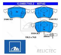 Front Brake Pads Set VW Seat Ford:SHARAN,ALHAMBRA,GALAXY 7M3698151 YM21-2K021-AA