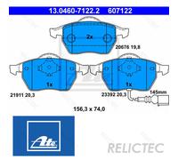 Front Brake Pads Set VW Skoda Audi Seat:BORA,OCTAVIA I 1,POLO,GOLF IV 4