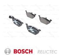 BOSCH Brake pad set 0 986 494 524 Low-Metallic with integrated wear sensor with piston clip, with anti-squeak plate VOLKSWAGEN: GOLF 6, Golf 5