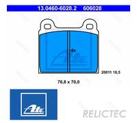 Brake pads 13.0460-6028.2 ATE for VW TRANSPORTER Mk II Bus TRANSPORTER T3 Van