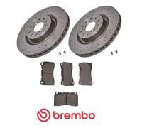 Front Brembo Brake Discs Pair and Pads For Honda Civic Type R FK2 2015-2017