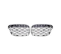 Front Bumper Bottom Grill For BMW For X1 For F48 F49 2016 2017 2018 2019 Car Diamond Front Kidney Grille Racing Grill Meteor Style Grills Car Styling Parts(Full Silver)